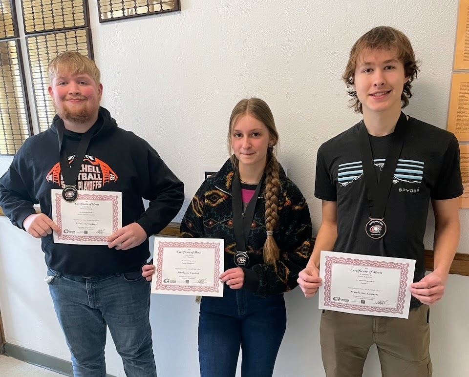 Top 3 Placers at Chadron Scholastic Day 